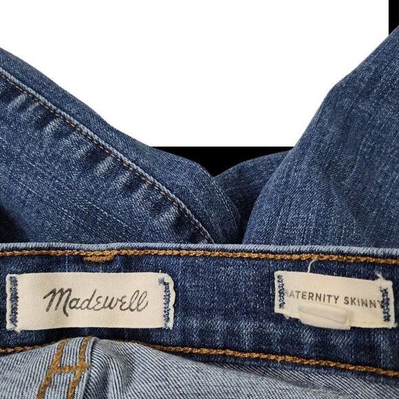 Madewell Jeans Womens 26 Blue Maternity Skinny Over the Belly Low Rise Stretch - Picture 6 of 11